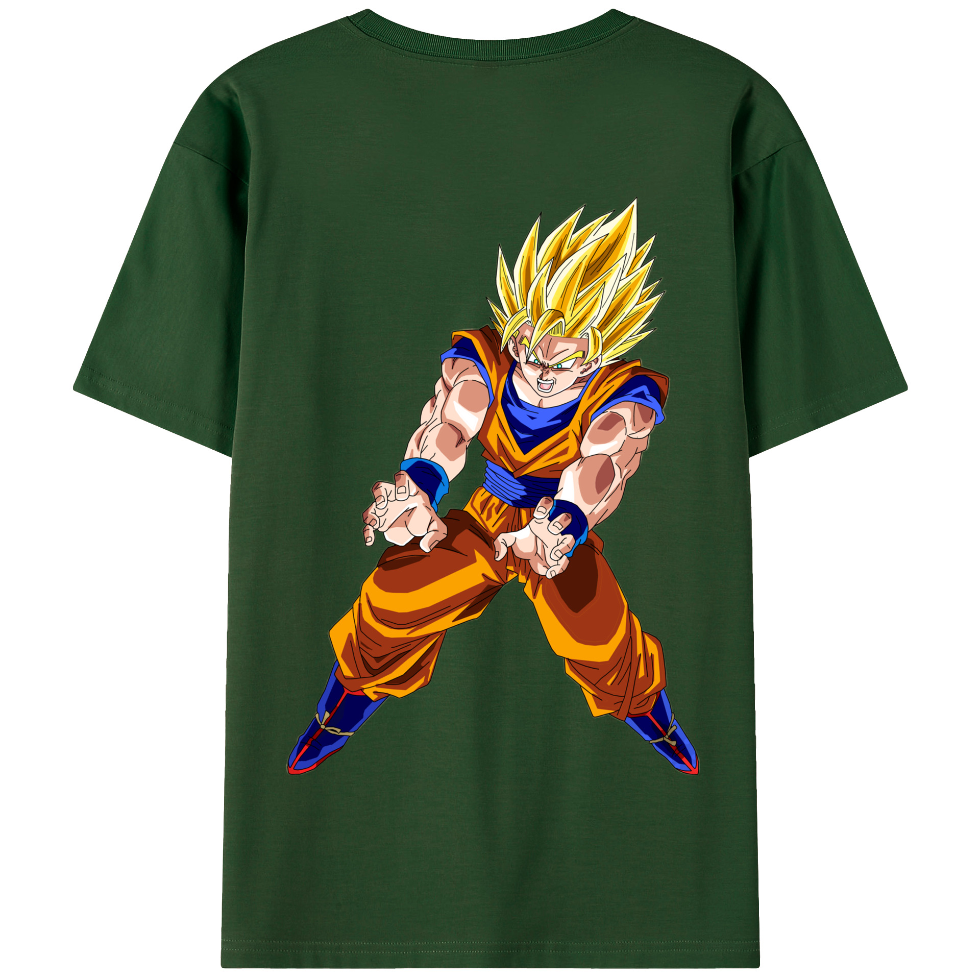 （画像用） ドラゴンボール 孫悟空（そん ごくう）Son Goku カカロット DRAGON BALL Kakarotto 綿100％半袖Tシャツ（背面プリント）
